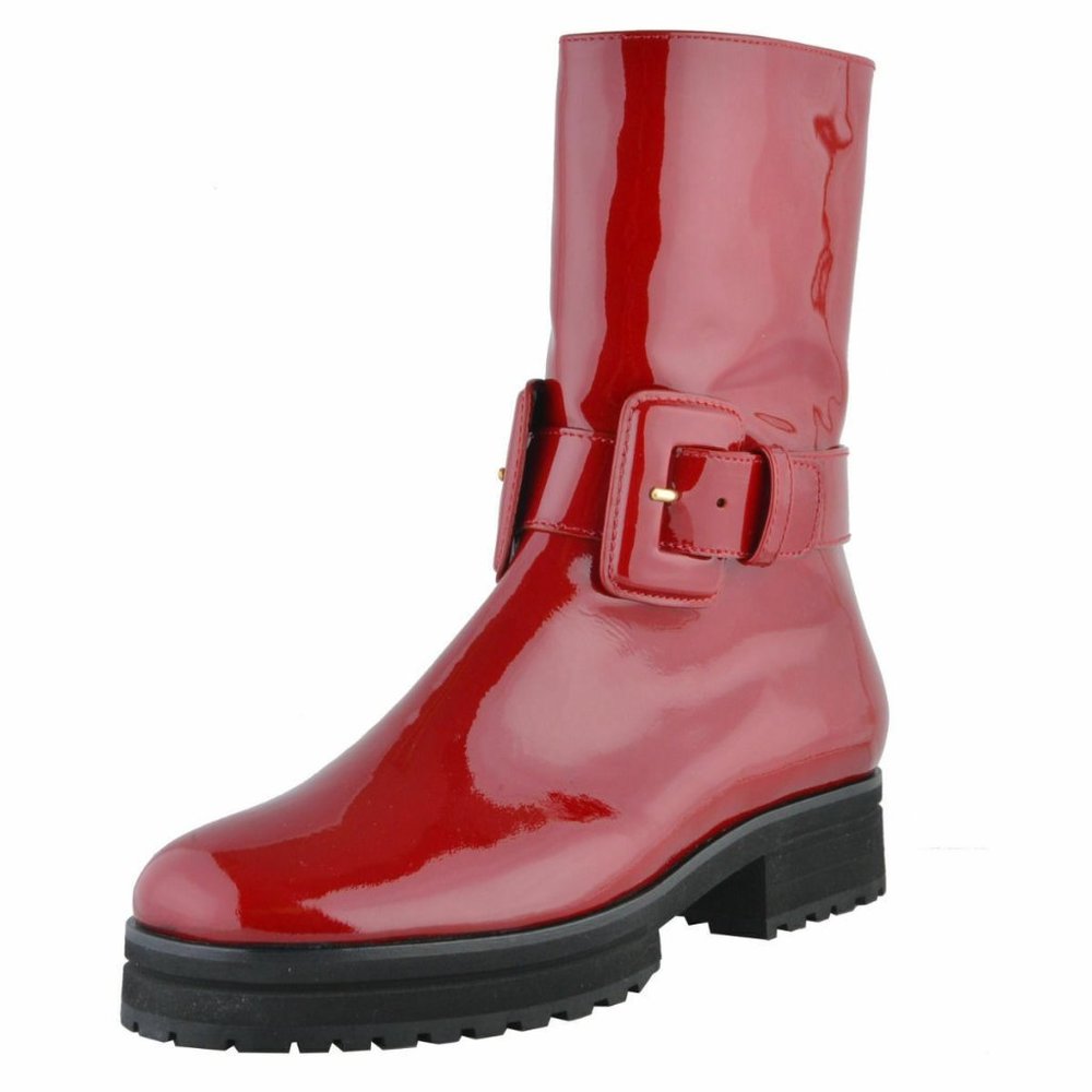 Viktor & Rolf Patent Leather Mid Calf Boots Shoes